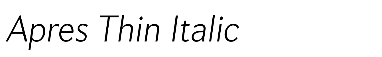 Apres Thin Italic